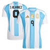 Original Fußballtrikot Argentinien J. Alvarez 9 Heimtrikot 2024 Für Herren